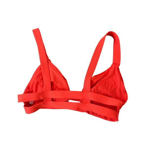 Vitamin A Neutra Bralette Bikini Top Strappy Swimwear Coral Orange Size XS - Picture 5 of 7